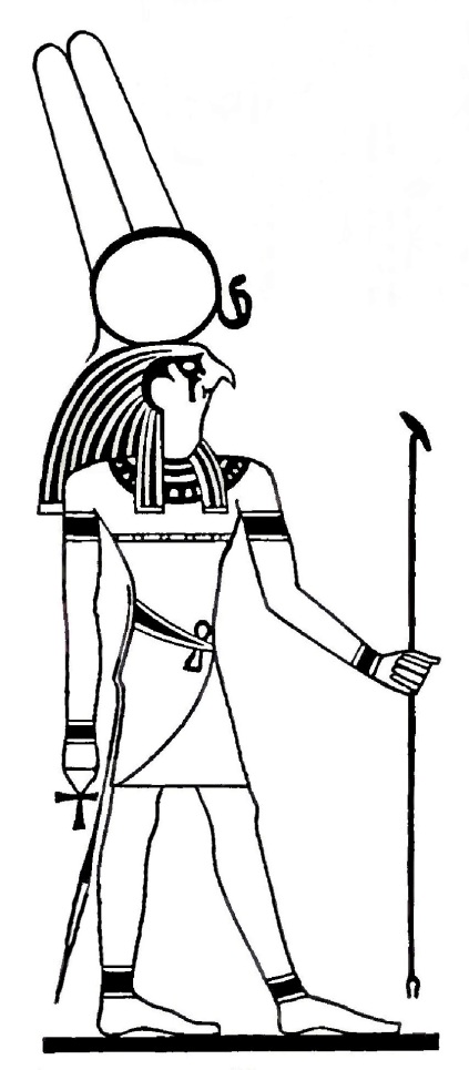 The ancient egyptian god Mentu-Ra