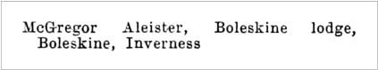 Slater's Royal National Directory of Scotland, Residents 1907 E.V.