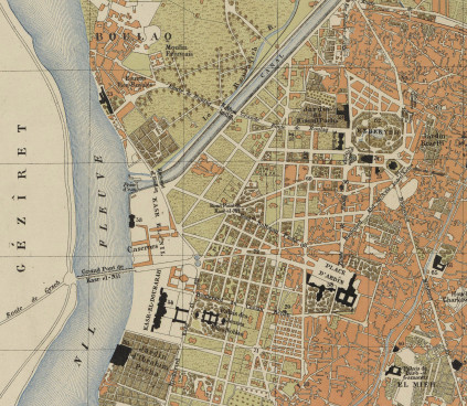 Section from French map of Cairo by L. Thuillier, 1892