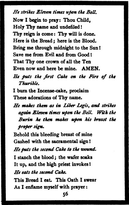 The Book of Lies,1913 E.V., Chapter 44 - The Mass of the Phoenix, 2