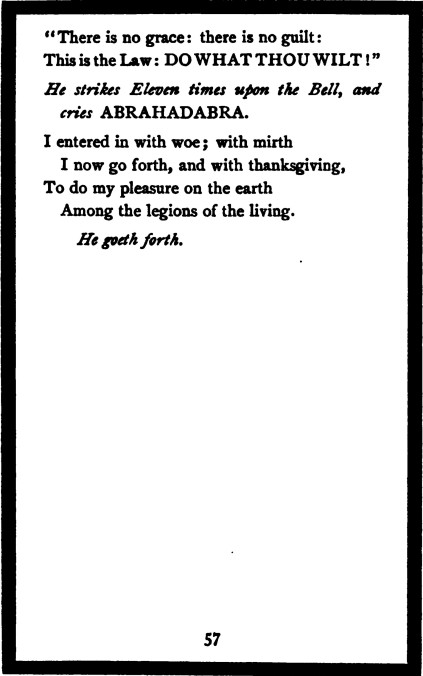 The Book of Lies,1913 E.V., Chapter 44 - The Mass of the Phoenix, 3