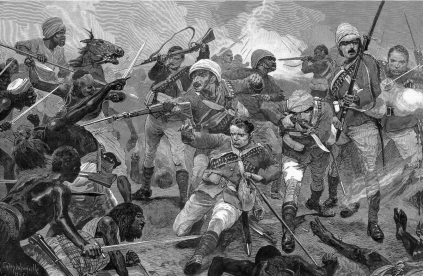 Scene from the Battle of Abu Klea on January 17, 1885