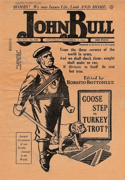Front page of John Bull, Nov. 7, 1914 E.V.