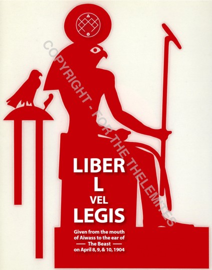 Front page to Liber L vel Legis by Perdurabo ST