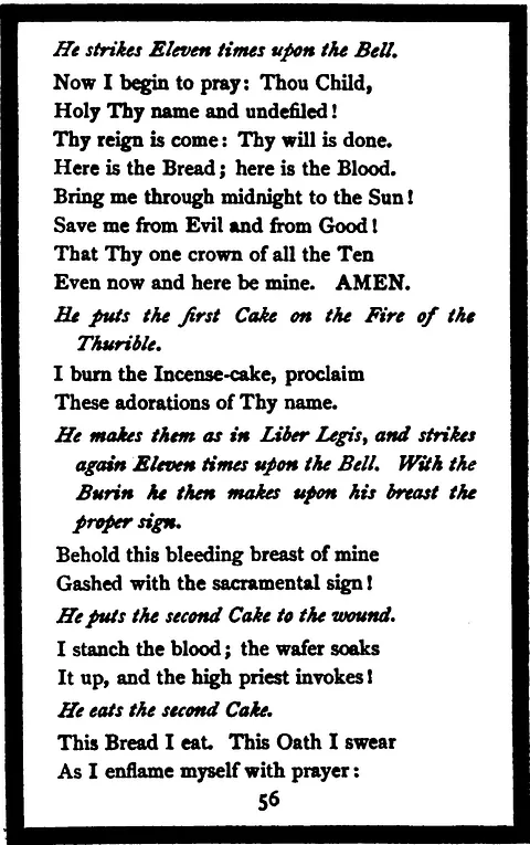 The Book of Lies,1913 E.V., Chapter 44 - The Mass of the Phoenix, 2