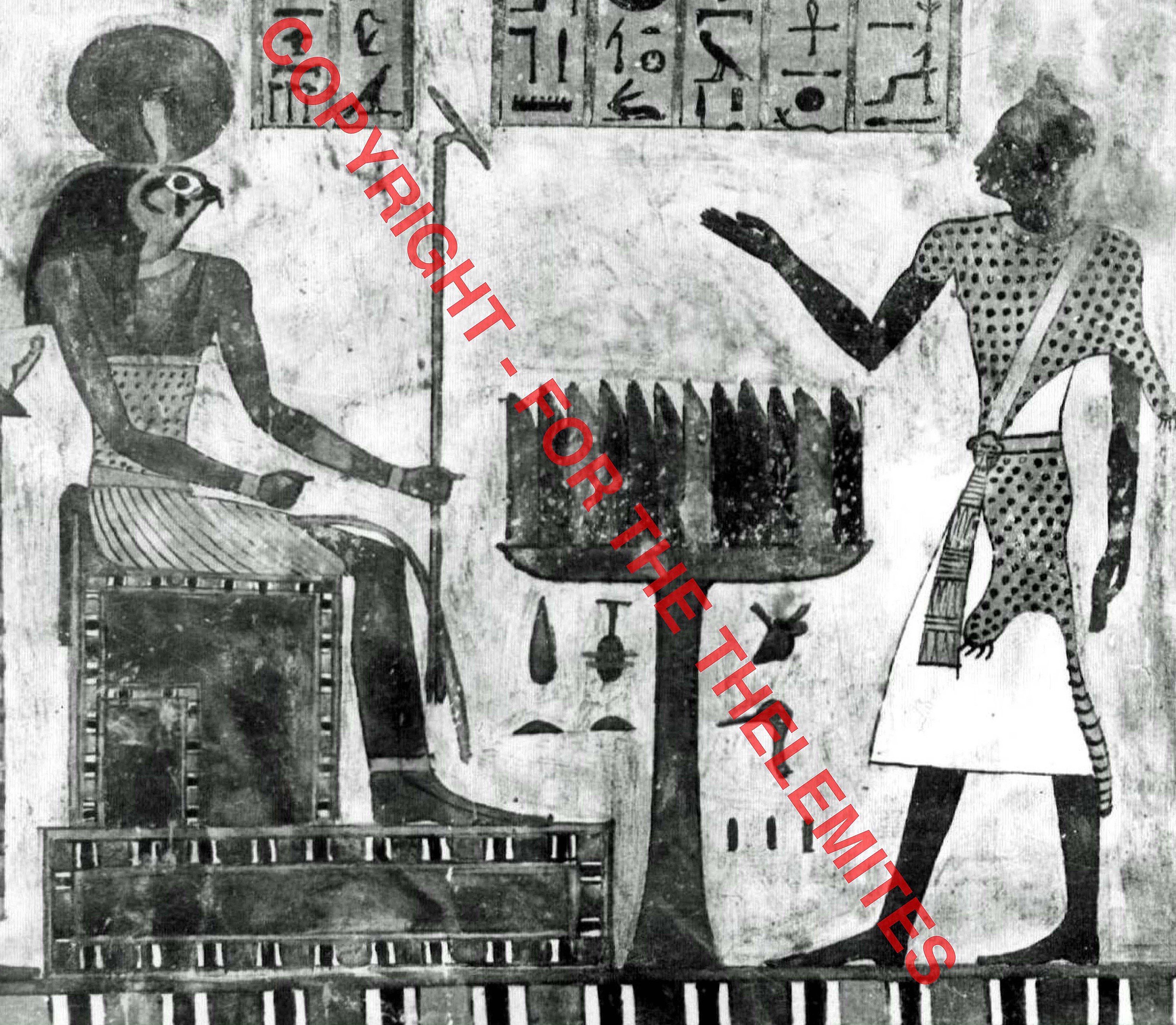 Ankh-af-na-khonsu before Re-Horakhet. From Stèle 666 of Ankhefenkhons i, Cairo A 9422