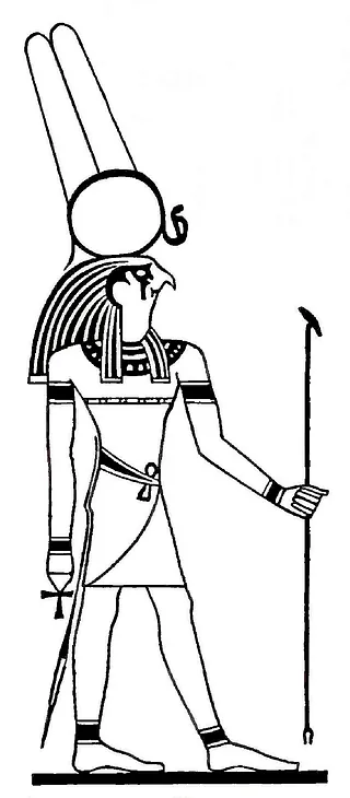 The ancient egyptian god Mentu-Ra